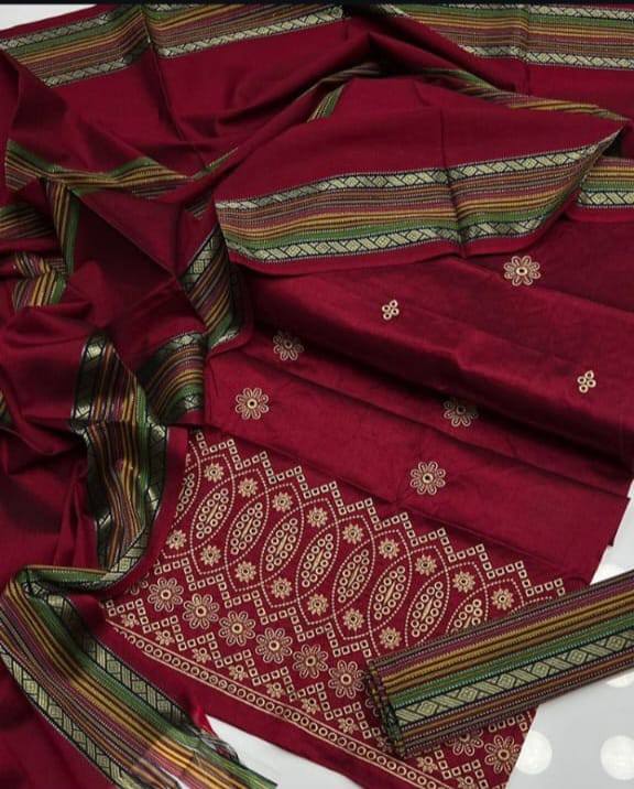 WINTER SILK DIGITAL PRINTED 3-PIECE - DP#25
